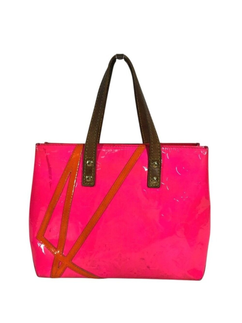 Louis Vuitton Handbag Reade PM Monogram Vernis Fluo Pink